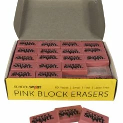 Top 10 😍 School Smart Small Pink Block Eraser, Pack Of 80 😉 -School Smart - shop 000789 C ecommfullsize