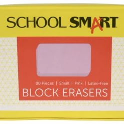 Top 10 😍 School Smart Small Pink Block Eraser, Pack Of 80 😉