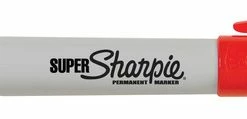 Flash Sale 💯 Sharpie Non-Washable Quick-Drying Waterproof Permanent Marker, Super Fine Tip, Red, Pack Of 12 🌟