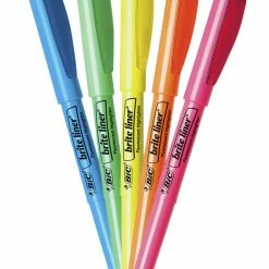 Best Pirce 🥰 BIC Brite Liner Highlighter, Chisel Tip, Assorted Colors, Set Of 5 🥰 -School Smart - shop 038857 B ecommfullsize