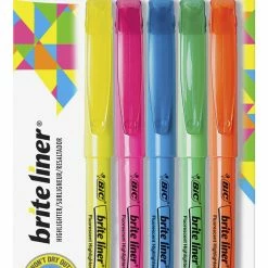 Best Pirce 🥰 BIC Brite Liner Highlighter, Chisel Tip, Assorted Colors, Set Of 5 🥰