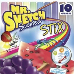 Best deal ⭐ Mr Sketch Premium Scented Stix Watercolor Markers, Fine Tip, Assorted Scents AndColors, Set Of 10 🛒