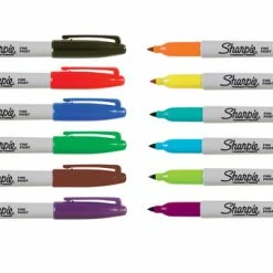 Best Pirce ❤️ Sharpie Fine Permanent Markers, Fine Tip, Assorted Colors, Set Of 12 🌟