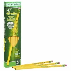 Flash Sale ✨ Ticonderoga Tri-Write Triangular Pencils, No 2 Tips, Yellow, Pack Of 12 😉 -School Smart - shop 076464 B ecommfullsize