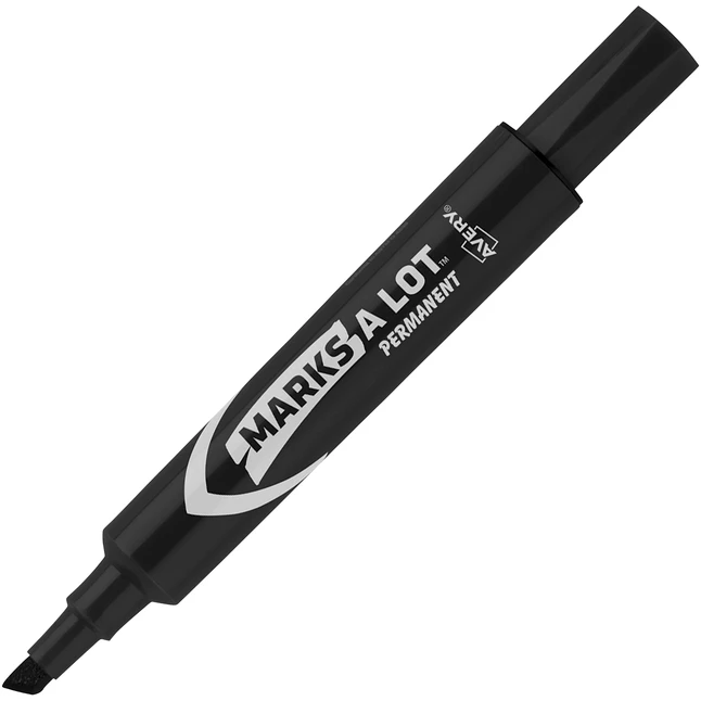 Outlet π₯ Avery Marks-A-Lot Desk Style Permanent Markers, Chisel Tip, Black, Pack Of 12 π 3 Outlet π₯ Avery Marks-A-Lot Desk Style Permanent Markers, Chisel Tip, Black, Pack Of 12 π
