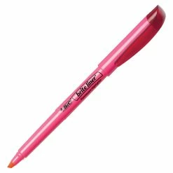 Best deal 😉 BIC Brite Liner Chisel Tip Pocket Style Highlighter, Fluorescent Pink, Pack Of 12 🌟