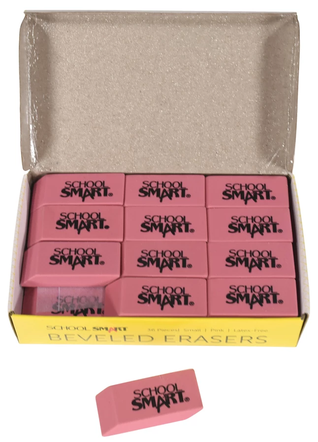 Cheapest 💯 School Smart Beveled Block Erasers, Small, Pink, Pack Of 36 😍 6 Cheapest 💯 School Smart Beveled Block Erasers, Small, Pink, Pack Of 36 😍 - Image 4