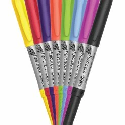 Cheapest ⭐ BIC Intensity Permanent Marker, Fine Tip, Assorted Colors, Set Of 8 👍 -School Smart - shop 079355 A ecommfullsize