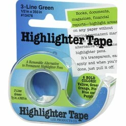 Coupon ❤️ Lee Products Lee 3-Line Removable Highlighter Tape, 1/2 X 393 Inches With Dispenser, Green 🛒