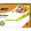 Flash Sale ⭐ BIC Brite Liner Tank Highlighter, Chisel Tip, Yellow, Pack Of 12 💯
