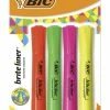 Best Sale 😀 BIC Brite Liner Tank Highlighter, Chisel Tip, Assorted Colors, Pack Of 4 ⭐ -School Smart - shop 081766 A ecommfullsize