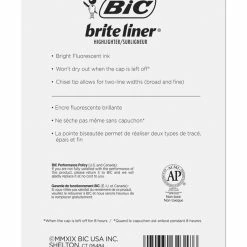Best Sale 😀 BIC Brite Liner Tank Highlighter, Chisel Tip, Assorted Colors, Pack Of 4 ⭐ -School Smart - shop 081766 ecommfullsize