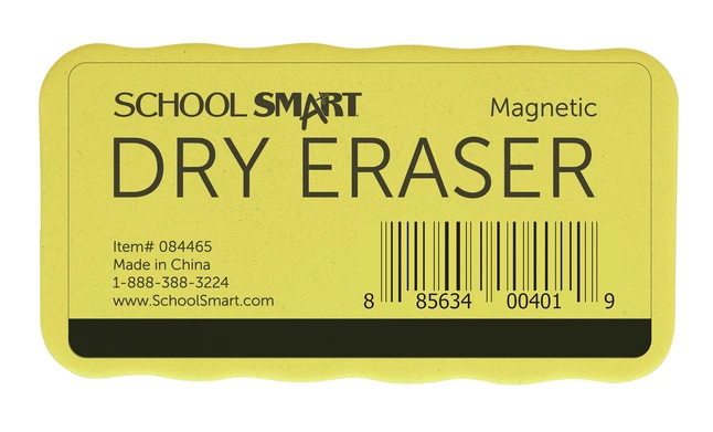 Wholesale โค๏ธ School Smart Magnetic Whiteboard Eraser, 2 X 4 Inches, Yellow Handle, Black Foam ๐คฉ 3 Wholesale โค๏ธ School Smart Magnetic Whiteboard Eraser, 2 X 4 Inches, Yellow Handle, Black Foam ๐คฉ