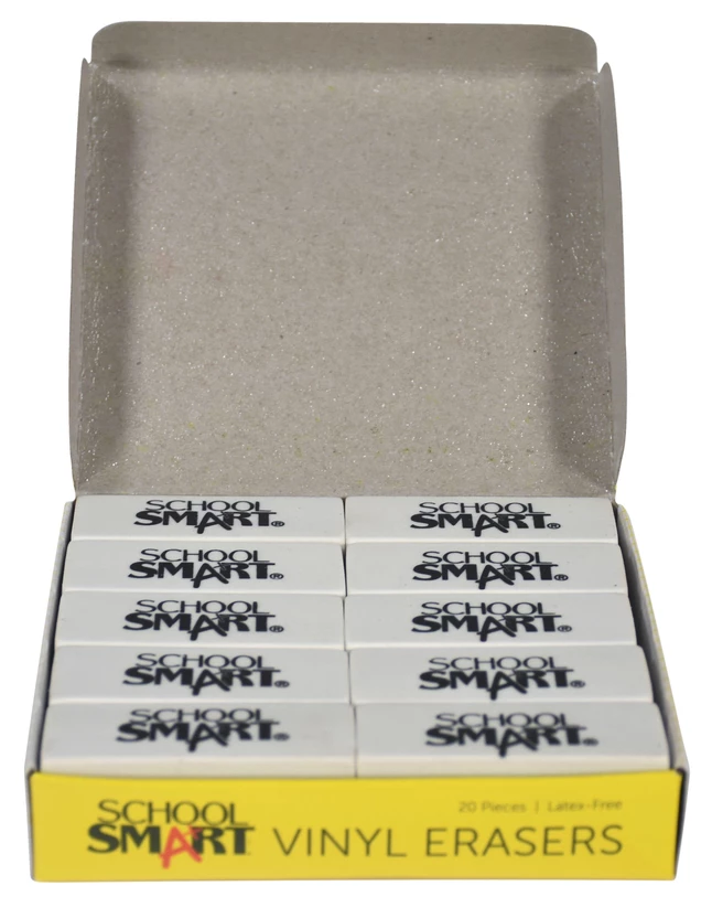 Discount ๐ School Smart Vinyl Block Erasers, 2-1/2 X 7/8 X 1/2 Inches, White, Pack Of 20 ๐ 5 Discount ๐ School Smart Vinyl Block Erasers, 2-1/2 X 7/8 X 1/2 Inches, White, Pack Of 20 ๐ - Image 3