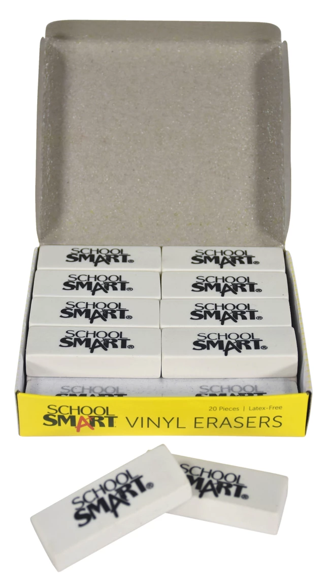 Discount ๐ School Smart Vinyl Block Erasers, 2-1/2 X 7/8 X 1/2 Inches, White, Pack Of 20 ๐ 6 Discount ๐ School Smart Vinyl Block Erasers, 2-1/2 X 7/8 X 1/2 Inches, White, Pack Of 20 ๐ - Image 4
