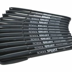 Hot Sale 👍 School Smart Permanent Markers, Fine Tips, Black, Pack Of 12 👏 -School Smart - shop 085026 E ecommfullsize