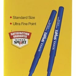 Hot Sale 👍 School Smart Non-Toxic Quick-Drying Water Resistant Permanent Marker, 0.6 Mm Ultra Fine Tip, Blue, Pack Of 12 ✔️