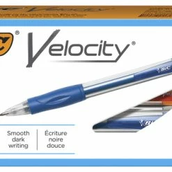 Deals 🔥 BIC Velocity Latex-Free Mechanical Pencils With Cushioned Grips And Erasers, 0.7 Mm Tips, Blue, Pack Of 12 ✨