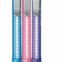 Buy ⌛ Pentel Clic Non-Abrasive Eraser Grips, Assorted Colors, Pack Of 3 🎁