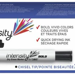 Promo 😉 BIC Intensity Bold Dry Erase Marker, Chisel Tip, Black, Pack Of 12 ✨