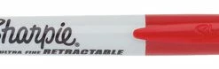 Outlet 🧨 Sharpie Retractable Permanent Marker, Ultra Fine Tip, Red, Pack Of 12 😍