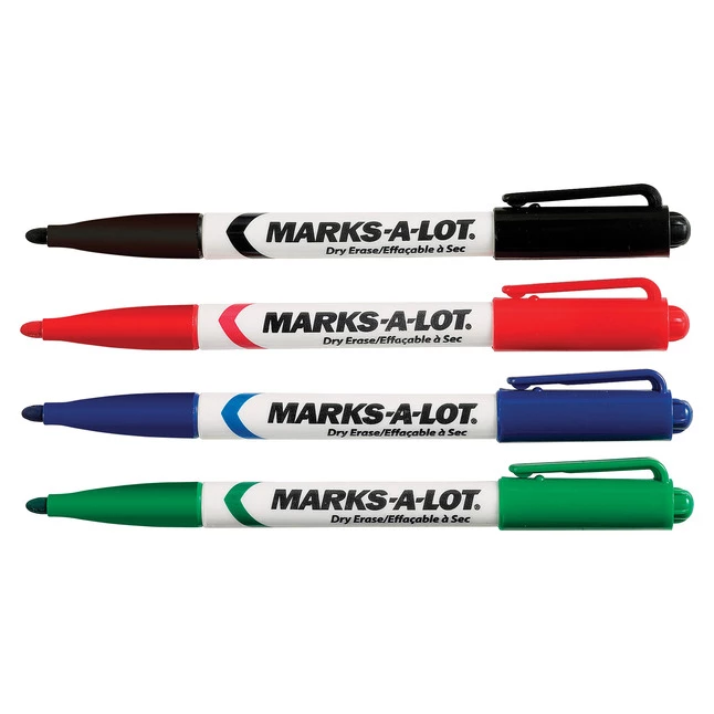 Budget โ Avery Marks-A-Lot Pen Style Dry Erase Markers, 3/16 Inch Bullet Tip, Assorted Colors, Set Of 4 ๐ 3 Budget โ Avery Marks-A-Lot Pen Style Dry Erase Markers, 3/16 Inch Bullet Tip, Assorted Colors, Set Of 4 ๐