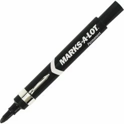 Promo ⭐ Avery Marks-A-Lot Desk Style Large Quick-Drying Permanent Marker With Pocket Clip, Bullet Tip, Black, Pack Of 12 😉