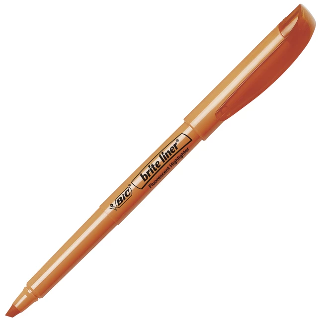 Outlet π BIC Highlighter, W/ Pocket Clip, Chisel Point, Nontoxic, Orange, Pack Of 12 π 3 Outlet π BIC Highlighter, W/ Pocket Clip, Chisel Point, Nontoxic, Orange, Pack Of 12 π