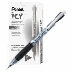 Buy 🎁 Pentel Icy Mechanical Pencils, 0.5 Mm, Gray, Pack Of 12 😀