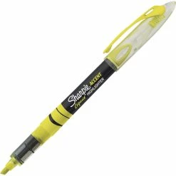 Budget 🎁 Sharpie Sanford Liquid Ink Non-Toxic Pen Style Highlighter, Chisel-Narrow Tip, Fluorescent Yellow, Pack Of 12 😀