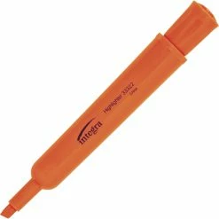 Best Sale 🎁 Integra Fade Resistant Liquid Ink Desk Highlighter, Chisel Tip, Fluorescent Orange, Pack Of 12 😍
