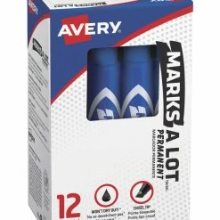 Best reviews of 👏 Avery Marks-A-Lot Desk Style Non-Toxic Regular Permanent Markers, Chisel Tip, Blue Ink, Pack Of 12 😉