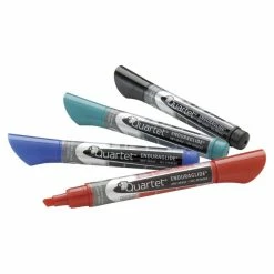 Wholesale 💯 Quartet EnduraGlide Low Odor Non-Toxic Roll Resistant Dry Erase Marker Set, Chisel Tip, Assorted Color, Set Of 4 💯