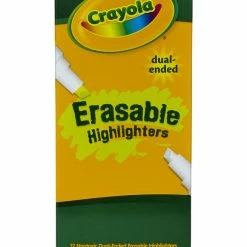 Outlet 👍 Crayola Dual Ended Erasable Highlighter, Yellow, Pack Of 12 🎉