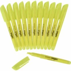 Best Sale 👏 School Smart Pen Style Highlighters, Chisel Tip, Yellow, Pack Of 12 ⭐ -School Smart - shop 1298146 D ecommfullsize
