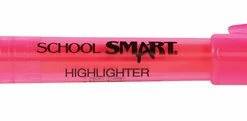 Wholesale 😀 School Smart Non-Toxic Pen Style Highlighter, Chisel Tip, Pink, Pack Of 12 ⌛