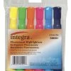 Promo ✨ Integra Desk Style Liquid Ink Highlighter Chisel Tip, Assorted Fluorescent Color, Pack Of 6 ⌛