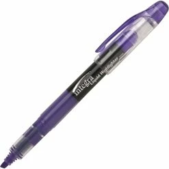 Best Sale 🔔 Integra Fade Resistant Liquid Ink Highlighter, Chisel Tip, Fluorescent Purple, Pack Of 12 🎁