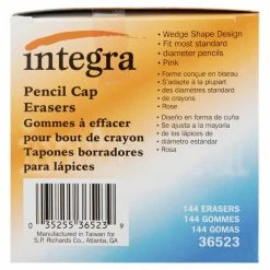 Promo 🎉 Integra Pink Pencil Cap Erasers For Standard Pencils, Pack Of 144 🎉 -School Smart - shop 1311119 E ecommfullsize
