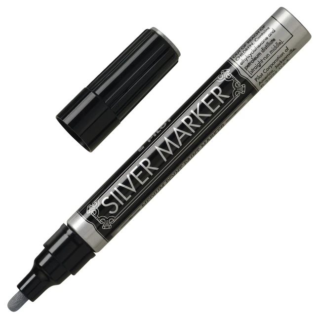 Wholesale โ๏ธ Pilot Creative Non-Washable Permanent Marker, Medium Tip, Silver ๐ 3 Wholesale โ๏ธ Pilot Creative Non-Washable Permanent Marker, Medium Tip, Silver ๐