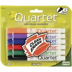 Brand new 😉 Quartet Low Odor Non-Toxic Roll Resistant Dry Erase Marker Set, Fine Tip, Assorted Colors, Set Of 6 🤩