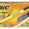 Brand new 😉 BIC Brite Liner Chisel Tip Pocket Style Highlighter, Assorted Colors, Set Of 12 😍 -School Smart - shop 1329755 ecommfullsize