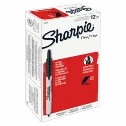 Best reviews of 🎉 Sharpie Retractable Permanent Marker, Fine Tip, Black, Pack Of 12 🛒 -School Smart - shop 1333751 D ecommfullsize