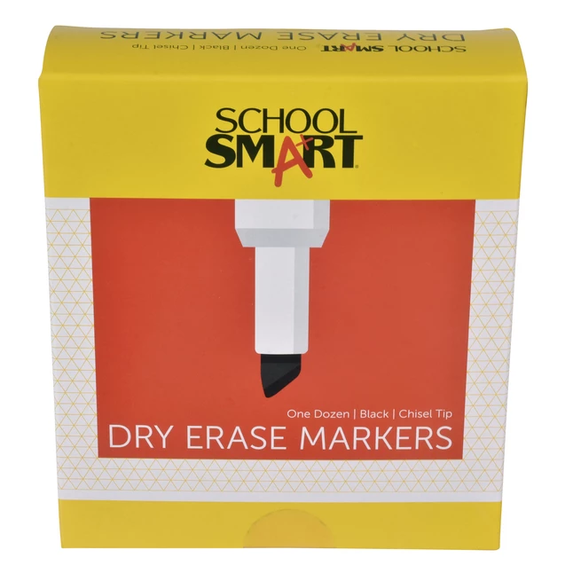 Outlet ๐คฉ School Smart Dry Erase Marker, Low Odor, Chisel Tip, Black, Pack Of 12 ๐ฅฐ 3 Outlet ๐คฉ School Smart Dry Erase Marker, Low Odor, Chisel Tip, Black, Pack Of 12 ๐ฅฐ