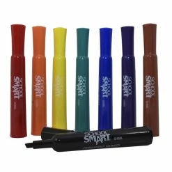 Cheap ✔️ School Smart Permanent Markers, Broad Chisel Tips, Assorted Colors, Set Of 8 ❤️ -School Smart - shop 1354254 B ecommfullsize