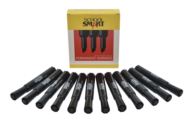 Best deal ๐ School Smart Permanent Markers, Broad Chisel Tips, Black, Pack Of 12 ๐ 4 Best deal ๐ School Smart Permanent Markers, Broad Chisel Tips, Black, Pack Of 12 ๐ - Image 2