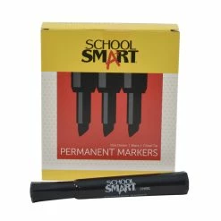 Best deal 🛒 School Smart Permanent Markers, Broad Chisel Tips, Black, Pack Of 12 😉