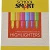 Outlet 🎁 School Smart Non-Toxic Tank Style Highlighter Set, Chisel Tip, Assorted Colors, Set Of 6 🔥