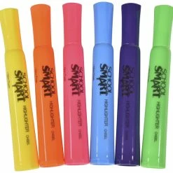 Outlet 🎁 School Smart Non-Toxic Tank Style Highlighter Set, Chisel Tip, Assorted Colors, Set Of 6 🔥 -School Smart - shop 1354258 C ecommfullsize