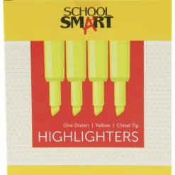 Best reviews of ✔️ School Smart Tank Style Highlighter, Chisel Tip, Yellow, Pack Of 12 ✔️ -School Smart - shop 1354259 B ecommfullsize